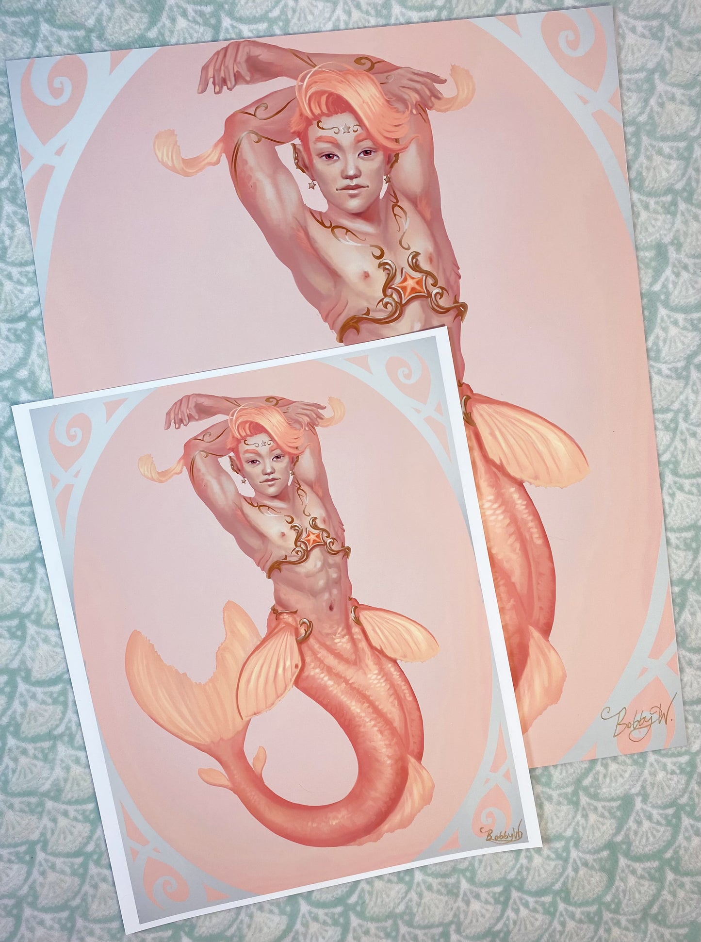 Pastel Merman Print (signed)
