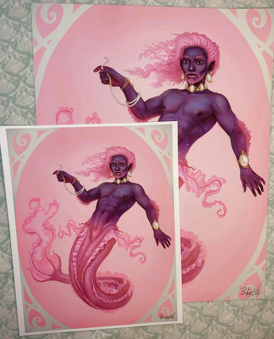 Pastel Merman Print (signed)